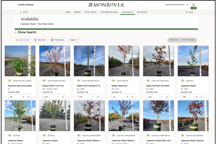 Monrovia: mobile-friendly Garden Gateway portal