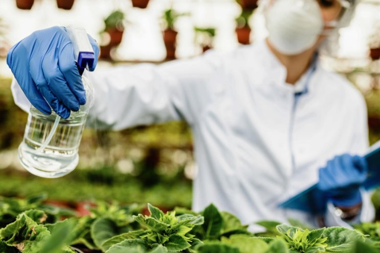 Sanitation station for horticulture industry