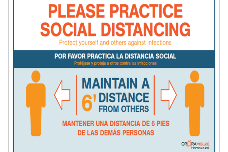 Free social distancing signs