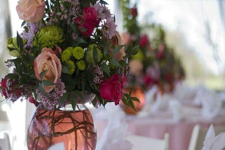 Florists give away flowers